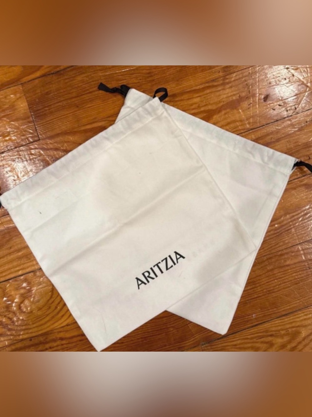 Aritzia White Drawstring Dust Bag x 2